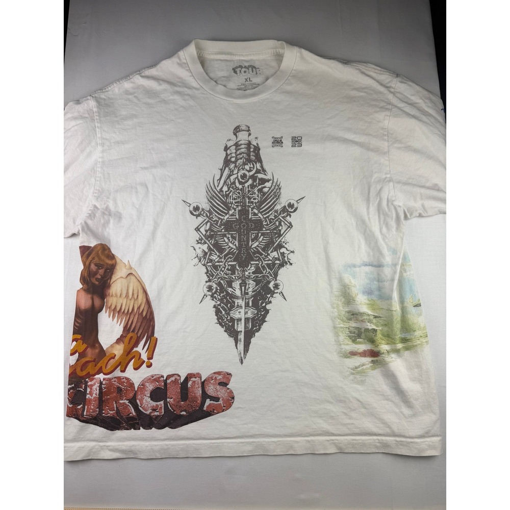 Travis Scott T Shirt XL White Circus Maximus 2023 Tour Concert Graphic Tee